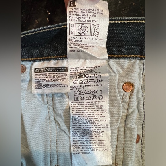 Levi’s 501 Original Fit Button Fly Jeans in Medium Stonewash 34X34 - Picture 13 of 16